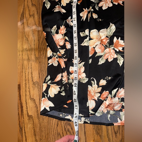 Black Long Midi Floral Dress Sweetheart Neckline Farmers Market Size Medium - Picture 5 of 6